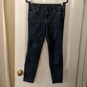 Skinny ankle jeans, dark wash